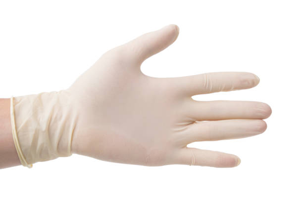 istock Medical gloves isolation over white background. 856511608