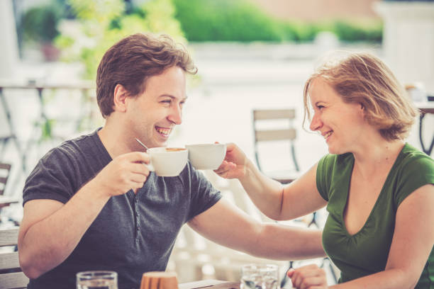 istock Couple drinking italian cappuccino 856525976