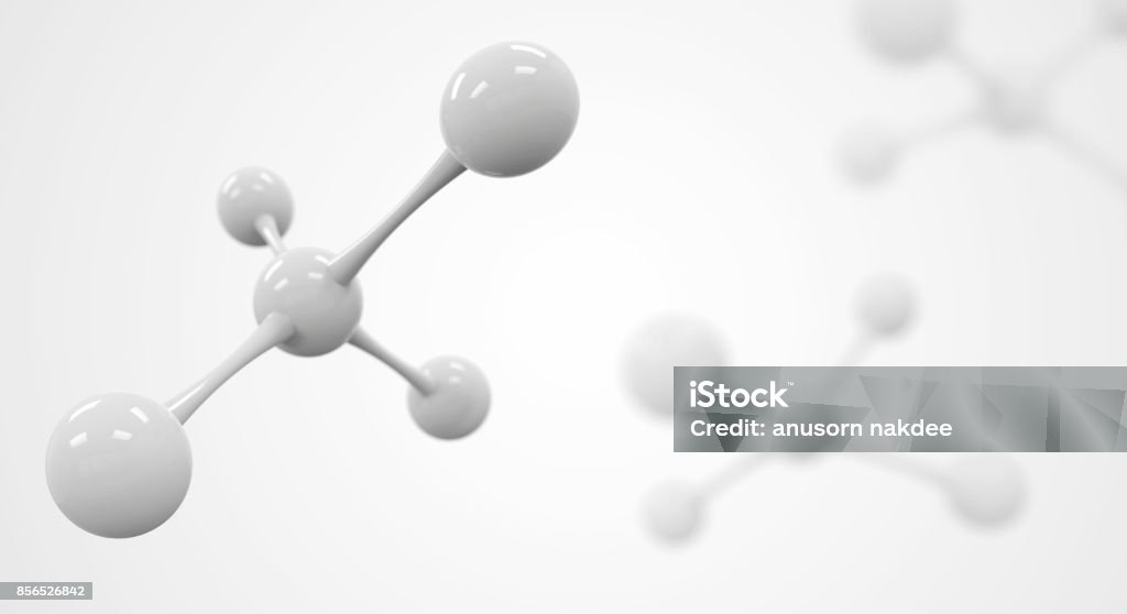 Abstract atom or molecule structure for Science molecule or atom, Abstract atom or molecule structure for Science or medical background, 3d illustration Molecule Stock Photo