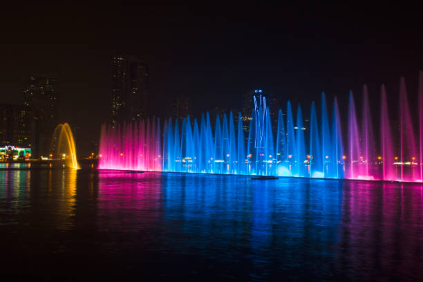 istock Musical fountain show 856526956