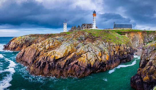 Lighthouse Pointe de Saint-Mathieu, Brittany (Brittany), France