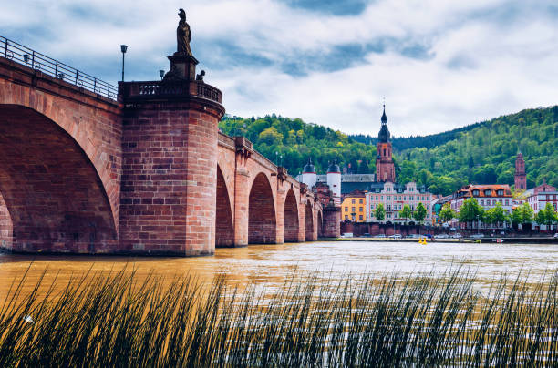 istock Old Neckar bridge and Heidelberg city, Germany 856529902