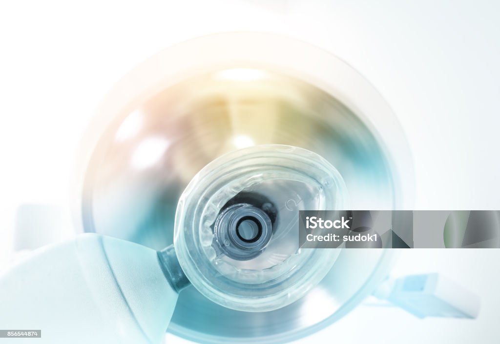 Respiratory mask in the operating room Respiratory mask in the operating room. Anesthetic Stock Photo