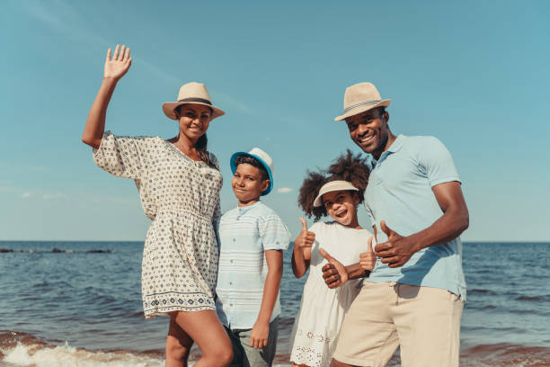 istock happy african american family on beach 856545552