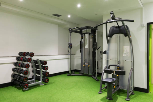 istock Dumbbell Set, Cable and Lateral Machines Gym Equipment 856557232