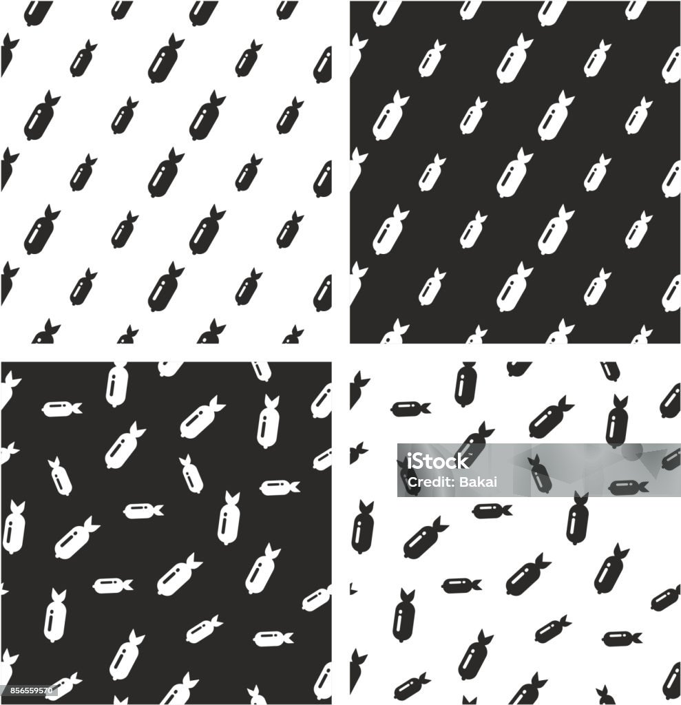 Bombistic Pattern Bomb Big Small Aligned Random Seamless Pattern Set Stock Illustration ...