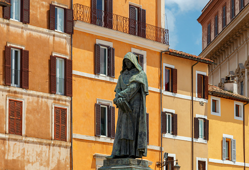 Rome. Monument to Giordano Bruno.
