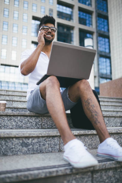 istock Business man in city 856578580