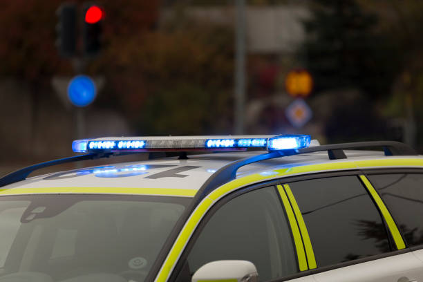istock Swedish Police Car Lights 856585434