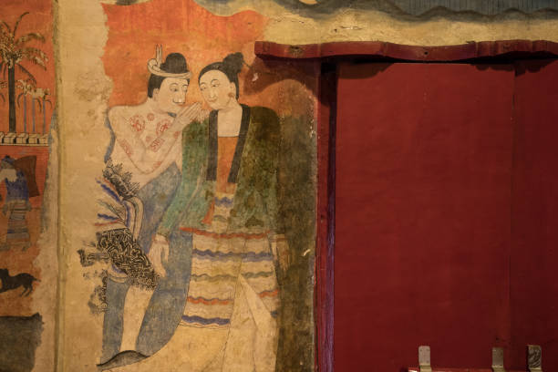 istock NAN,THAILAND-JULY 29:Ancient mural painting at Wat Phumin Nan on July 29,2017 856586110