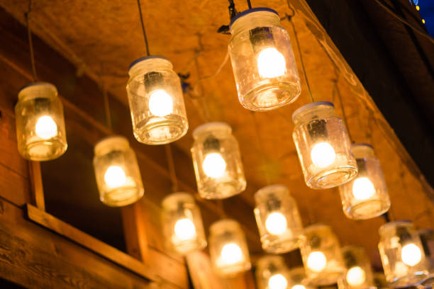 istock Light bulb in jar as Christmas home decoration 856588712
