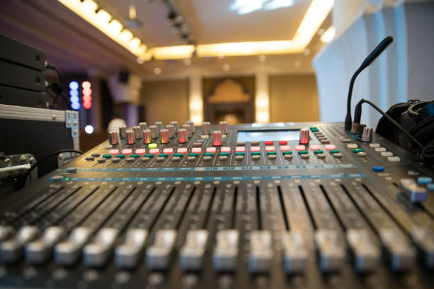 istock sound mixer in the event hall 856589282