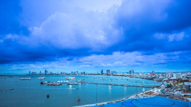 istock Pattaya cityscape view at twilight 856592290