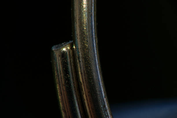 istock A micrograph of a steel ring for a keychain. 856593204
