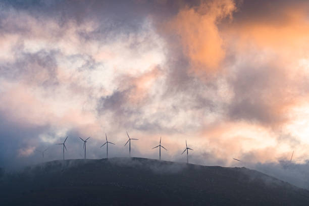 Spanish windfarm stock photo