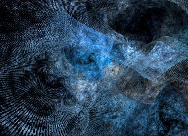 istock Abstract illustration of a fractal pattern on black background 856597346
