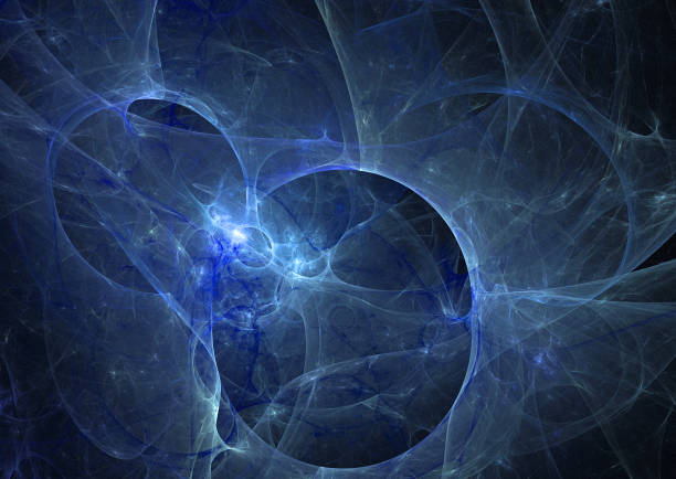 istock Abstract illustration of a fractal pattern on black background 856599678