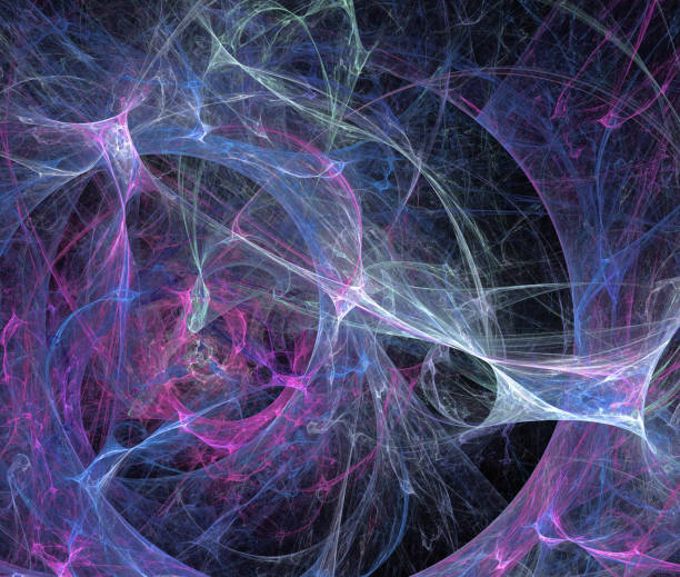 istock Abstract illustration of a fractal pattern on black background 856599710