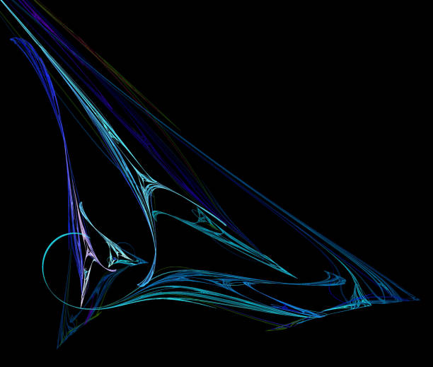istock Abstract illustration of a fractal pattern on black background 856599716