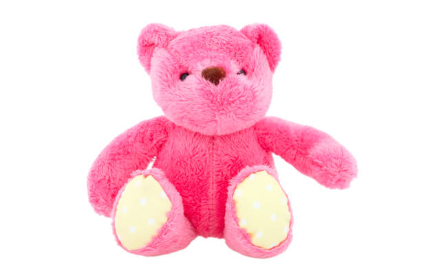 istock Pink teddy bear. Isolated on white background. 856611526