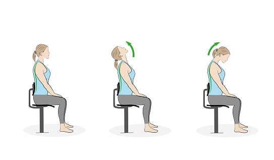 Head Exercise Animation Exercises For The Neck And Head Vector Illustration Stock Illustration ...