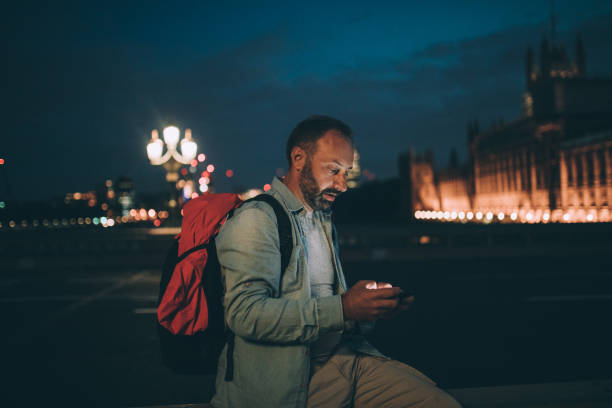 istock Backpacker in amazing London 856630808