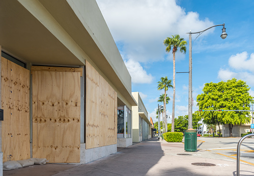 Business prepared to receive the coming hurricane.