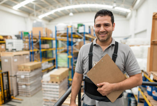 istock Portrait of a man working at a warehouse 856634658