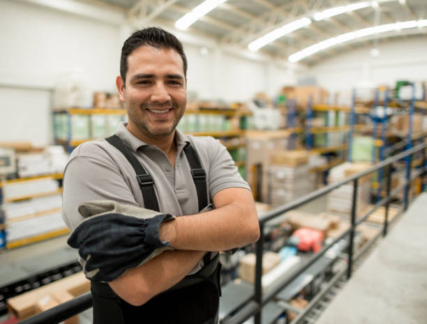 istock Portrait of a man working at a warehouse 856634672