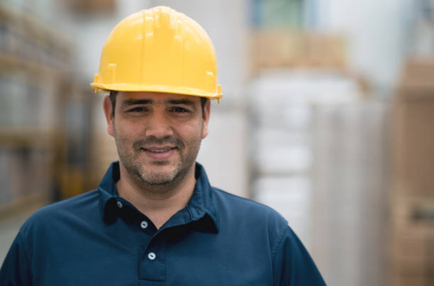 istock Portrait of a man working at a warehouse 856634838