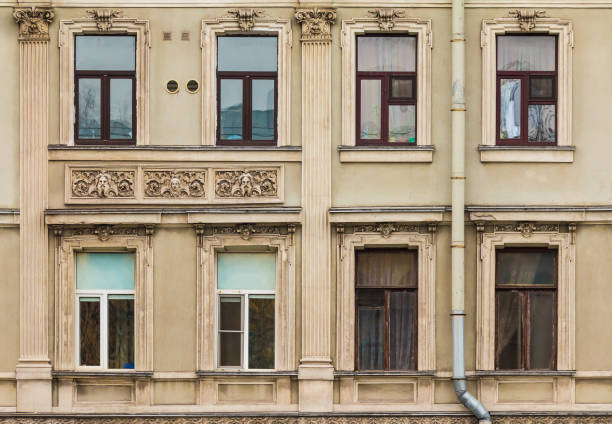 istock Windows and balcony on facade of apartment building 856641494