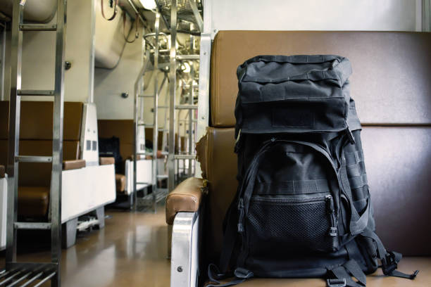 istock Black luggage on a chair 856645298