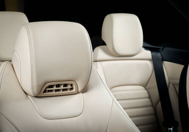istock Part of  leather car seat details 856645482