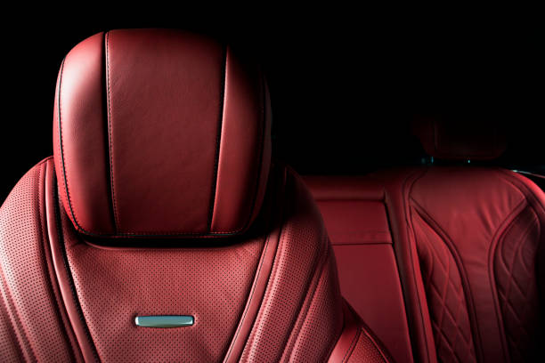 istock Part of  leather car seat details 856645502