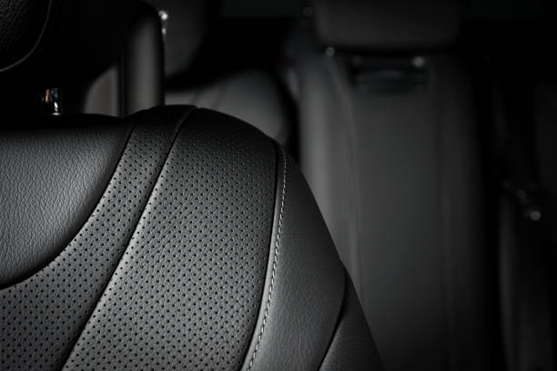istock Part of  leather car seat details 856645556
