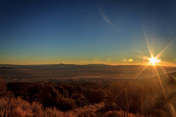 Sunrise from Great Basin National Park stock photo