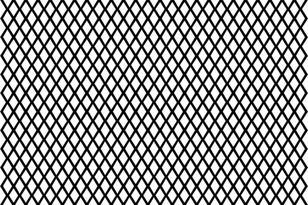 Abstract geometric pattern with lines Mesh - abstract black and white pattern - vector, Abstract geometric pattern with lines, Vector illustration of fence, rhombus stock illustrations