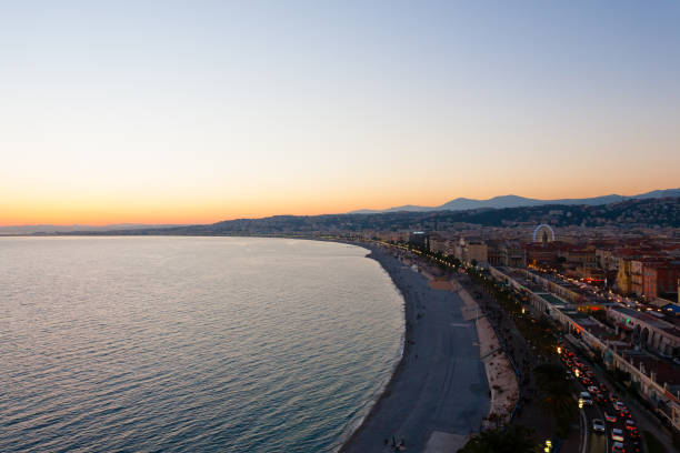 istock Nice beach day view, France 856653484
