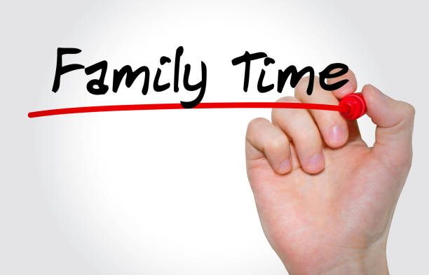 istock Hand writing inscription Family Time with marker, concept 856655952