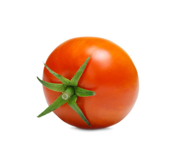 istock Close-up bright tomato on white background. Food concept. 856656916