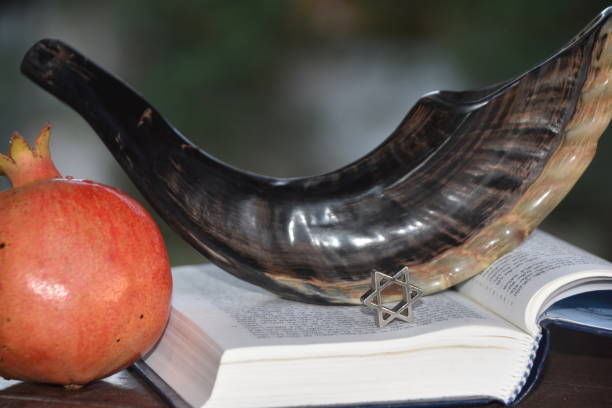 istock Shofar with Torah and pomegranate 856659546