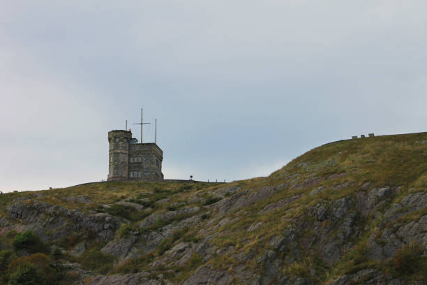 istock Looking up at Cabot Tower from the Signal Hill Hiking trail below. 856671944