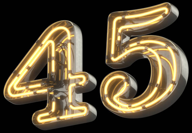 istock Yellow Neon Sign chrome Font. 856679042