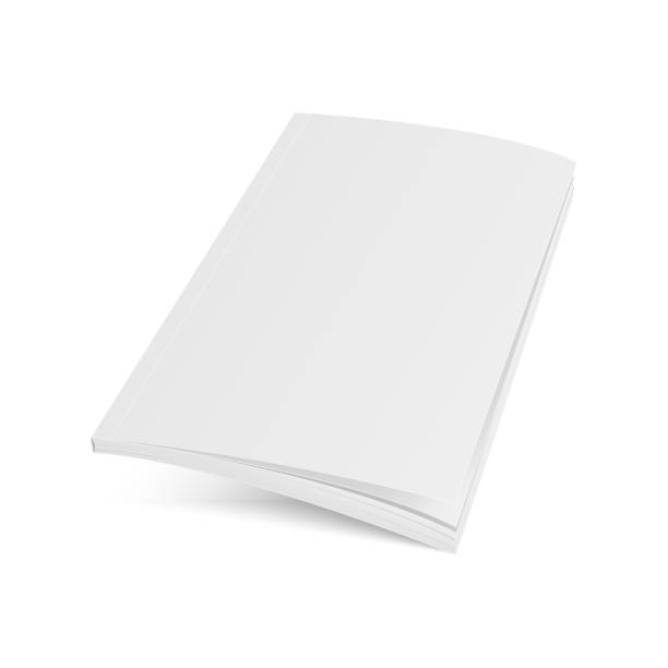 istock Mockup closed magazine, journal, booklet, postcard, flyer, business card or brochure . Vector Illustration 856682892