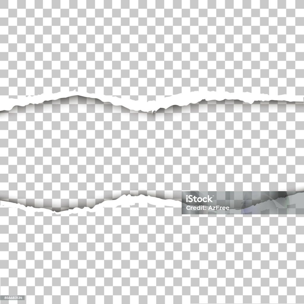 背景が透明な破れた紙のベクトル イラスト。ベクター破れた紙 - 破るのロイヤリティフリーベクトルアート