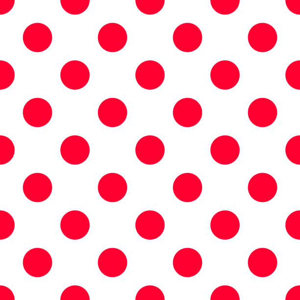 czerwony polka dot bezszwowy wzór. wektor - polka dot stock illustrations