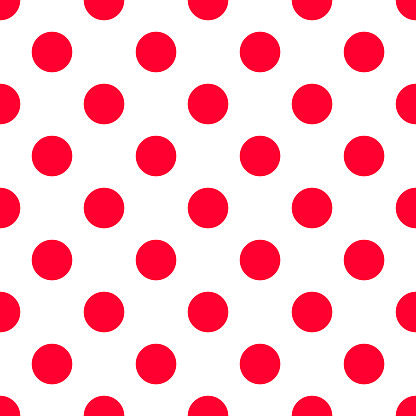 Red polka dot  seamless pattern. vector