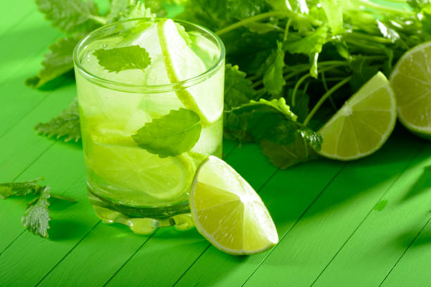 istock A glass of lemonade with lime and mint 856693268
