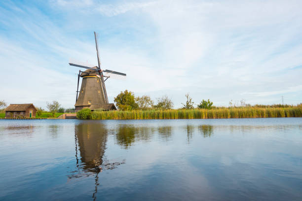 istock Windmill in Dutch water landscape, Kinderdijk, The Netherlands 856697420