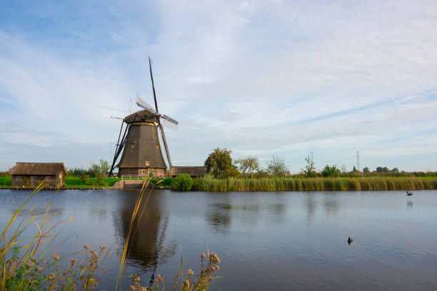 istock Windmill in Dutch water landscape, Kinderdijk, The Netherlands 856697428